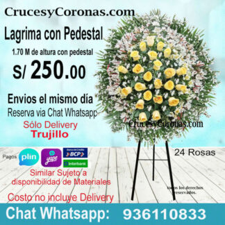 Lagrima con pedestal