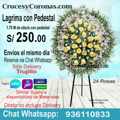 Lagrima con pedestal