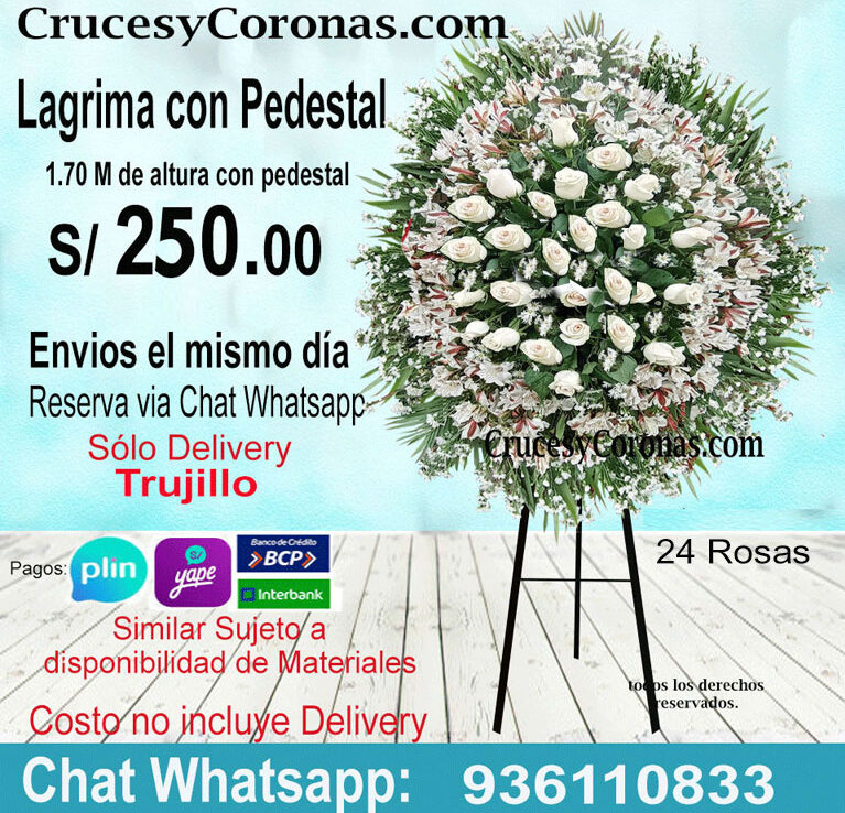 Florerias en trujillo, coronas de condolencias