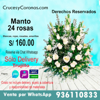 Manto de 24 rosas