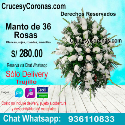 Manto de 36 rosas