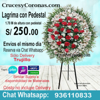 Lagrima con pedestal